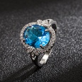 blue zircon European and American diamond butterfly sapphire ring fashion jewelrypicture12